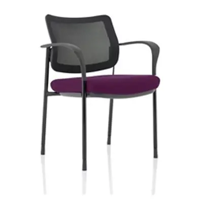 Brunswick Deluxe Mesh Back Black Frame Bespoke Seat Purple With Arms