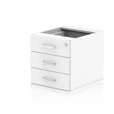 Impulse Fixed Pedestal 3 Drawer White - I001647