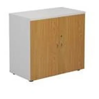 700 Wooden Cupboard (450mm Deep) White Carcass Nova Oak Doors