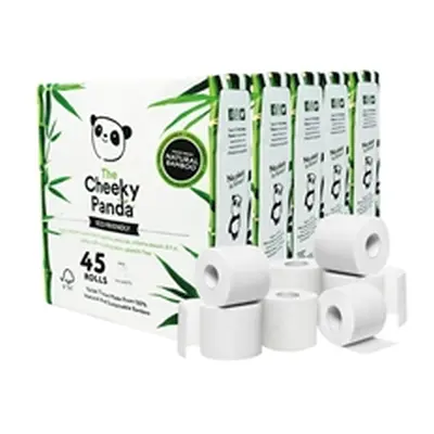 Cheeky Panda 3-Ply Toilet Tissue 5x 9 Rolls (Pack of 45) PFTOILT9X5