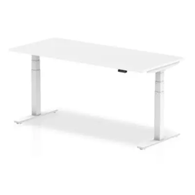 Air 1800/800 White Height Adjustable Desk With White Legs - HA01032