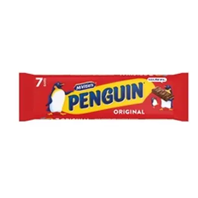 McVities Penguin Milk Chocolate Biscuit Bars (Pack of 7) 44541