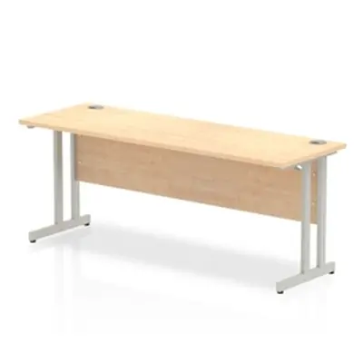 Impulse 1800/600 Rectangle Silver Cantilever Leg Desk Maple - MI002425