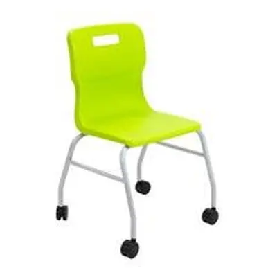 Titan Move 4 Leg Chair With Castors - Lime - T301-L