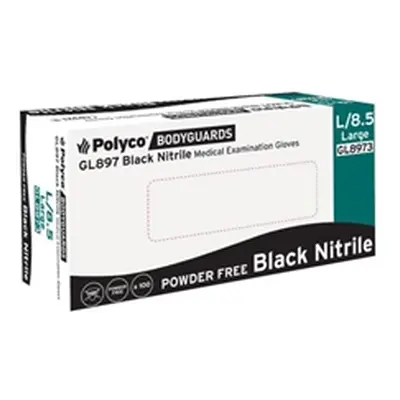 Handsafe Speciality Nitrile Gloves Large Black (100 Pack) GL897