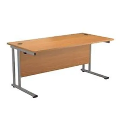 Allegro 1800 X 800 Rectangular Cantilever Workstation Oak/Silver