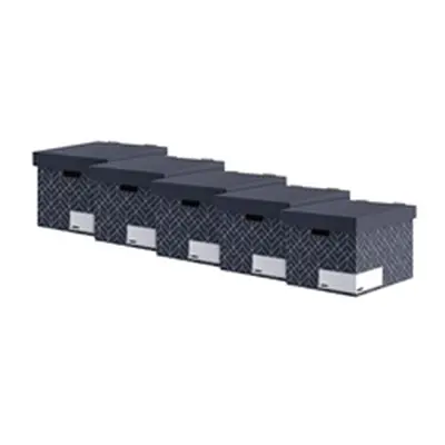 Bankers Box Decor Storage Box Urban Midnight Blue (Pack of 5) 4482801