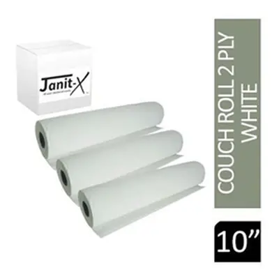 Janit-X Couch Rolls White 2ply 10inch ,4