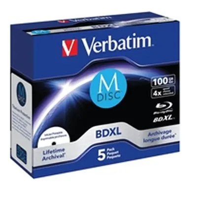 Verbatim M-Disc BD-R XL 100GB 4x (5 Pack) 43834