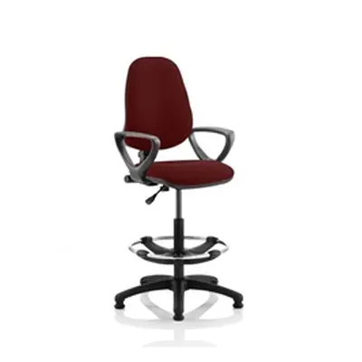 Eclipse Plus I Lever Task Operator Chair Chilli + Arms Draughtsman Kit