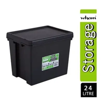 Wham Bam Black Recycled Storage Box 24 Litre