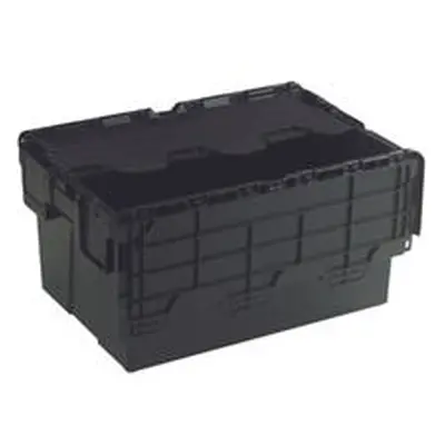 Black Attached Lid Container 54L 375814