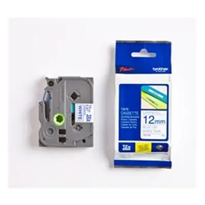 Brother P-Touch TZe Laminated Tape 12mm x 8m Blue on White TZE233