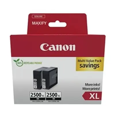 Canon PGI-2500XL Inkjet Cartridge Twin Pack High Yield Black 9254B011