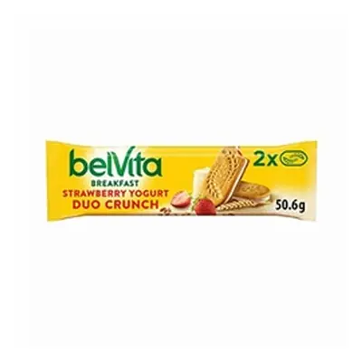 BelVita Breakfast Strawberry and Yogurt Duo Crunch Bars 50.6g (Pk 18)