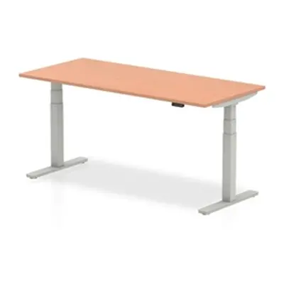 Air 1800/800 Beech Height Adjustable Desk With Silver Legs - HA01004