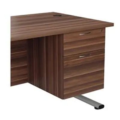 Mezzo 2 Drawer Fixed Pedestal - Dark Walnut - TESHP2/655DW