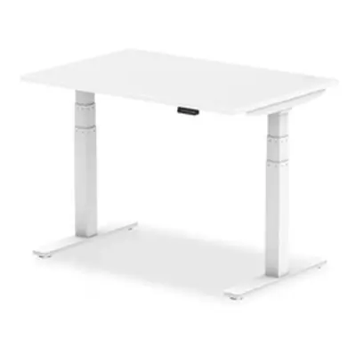 Air 1200/800 White Height Adjustable Desk With White Legs - HA01029