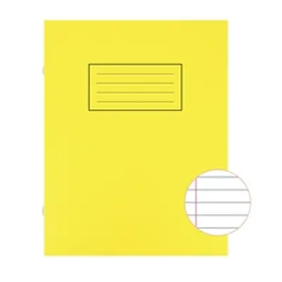 Silvine Exercise Book 229 x 178mm Ruled with Margin Yellow (10 Pack)