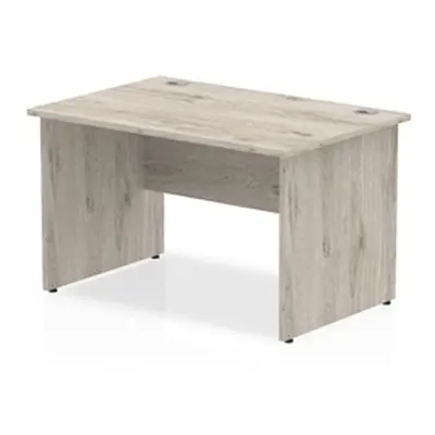 Impulse 1200 x 800mm Straight Desk Grey Oak Top Panel End Leg