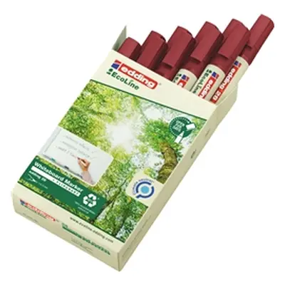 Edding 28 EcoLine Whiteboard Bullet Tip Marker Red PK10