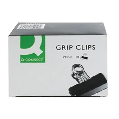 Q-Connect Grip Clip 70mm Black (10 Pack) KF01290