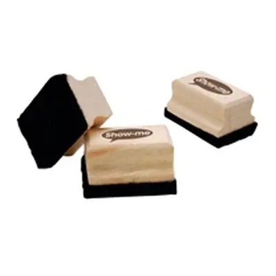 Show-me Mini Wooden Handled Felt Whiteboard Eraser (30 Pack) WME30