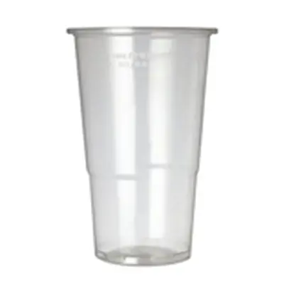 Plastic Half Pint Glass Clear (50 Pack) 0510033