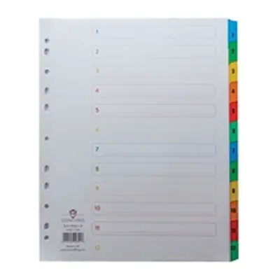 Concord Index Multicolour Tabbed Europunched - CS98