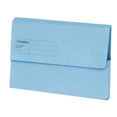 Exacompta Guildhall Document Wallet Foolscap Blue (50 Pack)