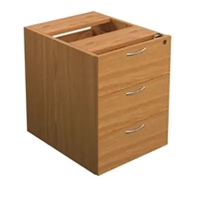 Fixed Pedestal 3 Drawers Nova Oak