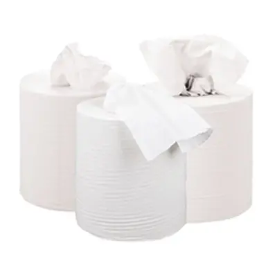 2Work 2-Ply Centrefeed Roll 150m White (6 Pack)