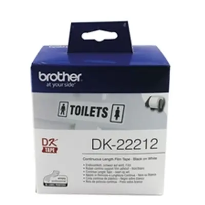 Brother Film Labelling Roll 62mm x 15.24m Black on White DK22212