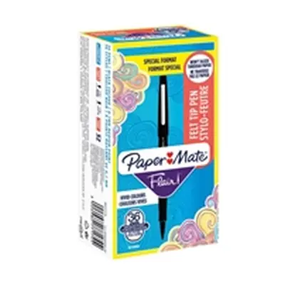 PaperMate Flair Felt Tip Pens Medium Black (36 Pack)