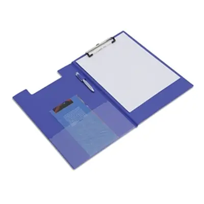 Rapesco Foldover Clipboard Foolscap Blue VFDCB0L3