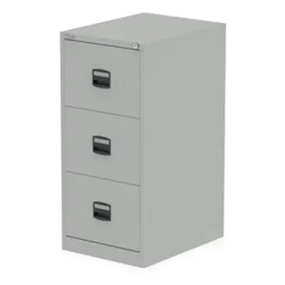 Qube by Bisley 3 Drawer Filing Cabinet Goose Grey