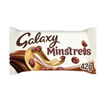 Galaxy Minstrel Milk Chocolate Button Pouch Bag 125g (Pack of 15)