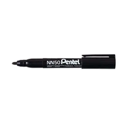 Pentel NN50 Permanent Marker Bullet Tip Black (Pack of 12) NN50-A