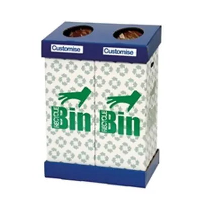 Acorn Office Twin Recycling Bin Blue/Green