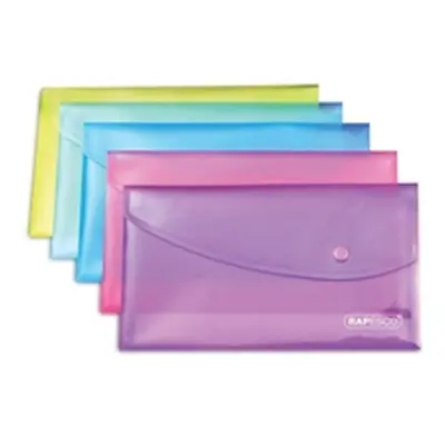 Rapesco Popper Wallet A5 Assorted (5 Pack) 0