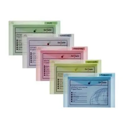 Snopake Polyfile Classic Foolscap Assorted (5 Pack) 10087