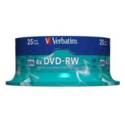 Verbatim DVD-RW 4X Silver Non-Printable Spindle (25 Pack)