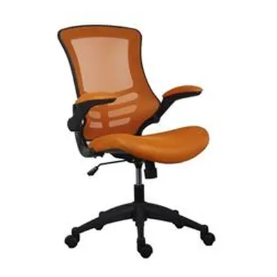 Marlos Mesh Back Office Chair With Folding Arms - Orange - CH0790OR