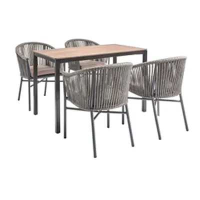 Holt 4 Seater Dining Set with Curved Back Chairs