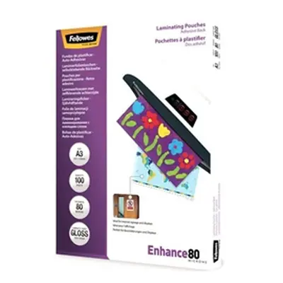 Fellowes A3 Laminating Pouch 80 Micron Clear High Gloss (Pack of 100)