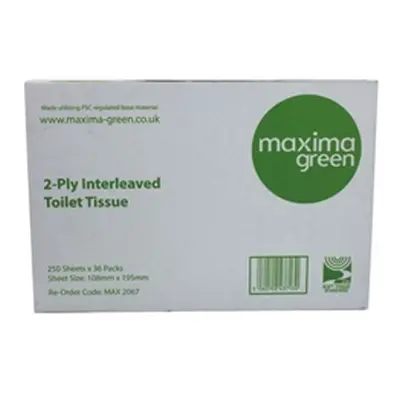 Maxima White 2-Ply Bulk Pack Toilet Tissue 250 Sheets (36 Pack)