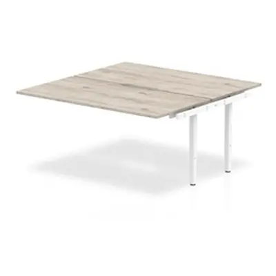 Evolve Plus 1600mm B2B Ext Kit Grey Oak Top White Frame