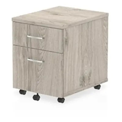 Impulse 2 Drawer Mobile Pedestal Grey Oak