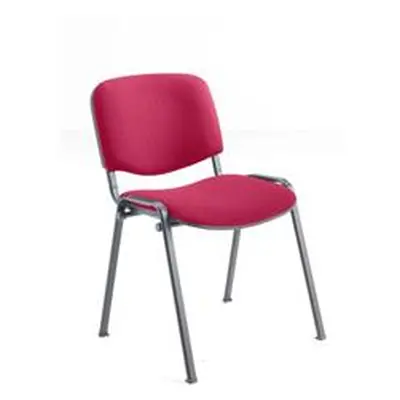 Club Stacking Chair - Claret Fabric Black Frame- CH0500CL