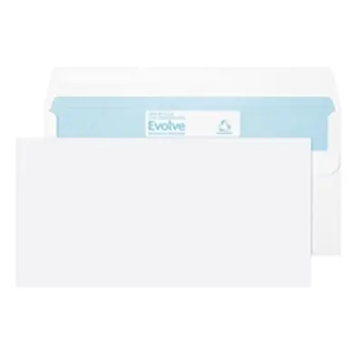 Evolve DL Envelope Recycled Wallet Self Seal 90gsm White (1000 Pack)